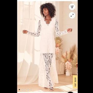 Lulus lace long sleeve wedding dress